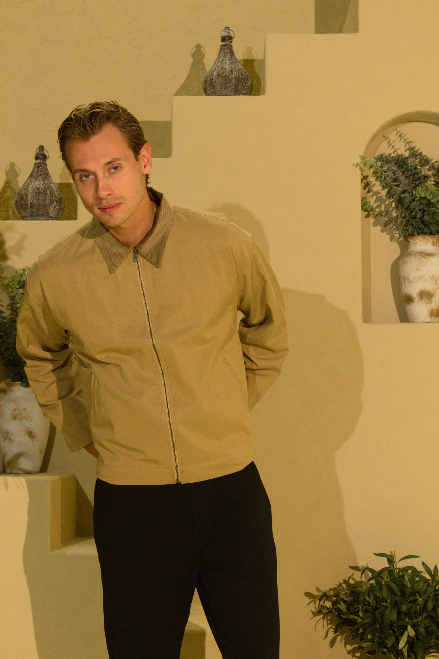 BLONDE LIGHT WEIGHT HARRINGTON